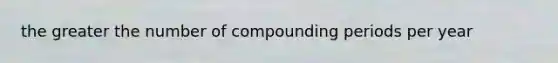 the greater the number of compounding periods per year