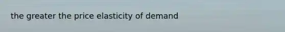 the greater the price elasticity of demand