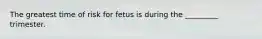 The greatest time of risk for fetus is during the _________ trimester.