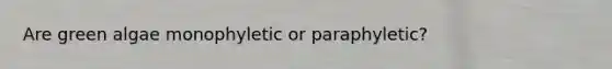 Are green algae monophyletic or paraphyletic?