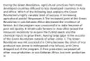 During the Green Revolution, agricultural practices from more developed countries diffused to less developed countries in Asia and Africa. Which of the following best explains the Green Revolution's highly variable level of success in increasing agricultural yields? Responses A The increased yield of the Green Revolution in sub-Saharan Africa decreased the incidence of famine, but the program was unsuccessful in India because of poor soil quality. B Small-scale farmers in Asia often lacked the resources necessary to acquire the hybrid seeds and the chemical inputs to grow them, leaving large gaps in the success of the Green Revolution outside of urban cores. C The Green Revolution was not successful in China because the strain of rice produced was prone to widespread crop failures, and China dropped out of the program. D Rice production surpassed all other crop production in sub-Saharan Africa, but corn production in