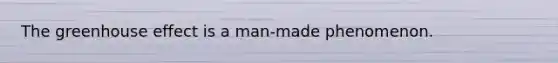 The greenhouse effect is a man-made phenomenon.