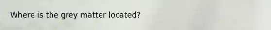 Where is the grey matter located?