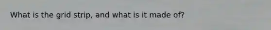 What is the grid strip, and what is it made of?