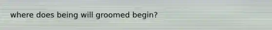 where does being will groomed begin?