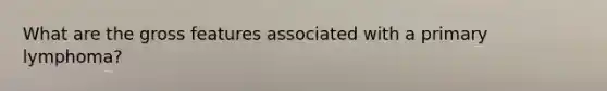 What are the gross features associated with a primary lymphoma?
