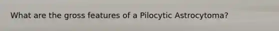 What are the gross features of a Pilocytic Astrocytoma?