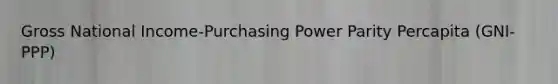 Gross National Income-Purchasing Power Parity Percapita (GNI-PPP)