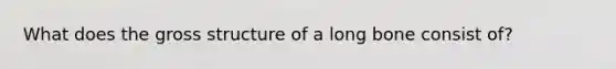 What does the gross structure of a long bone consist of?