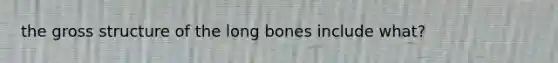 the gross structure of the long bones include what?