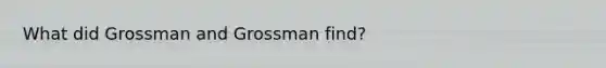 What did Grossman and Grossman find?