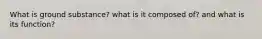 What is ground substance? what is it composed of? and what is its function?