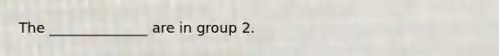 The ______________ are in group 2.