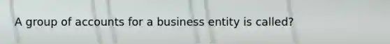 A group of accounts for a business entity is called?