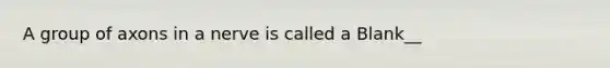 A group of axons in a nerve is called a Blank__