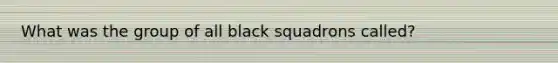 What was the group of all black squadrons called?