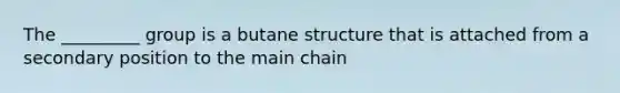 The _________ group is a butane structure that is attached from a secondary position to the main chain