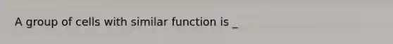 A group of cells with similar function is _