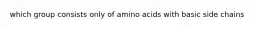 which group consists only of amino acids with basic side chains