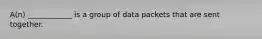 A(n) ____________ is a group of data packets that are sent together.