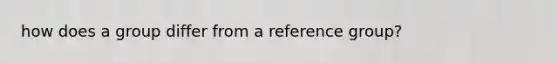 how does a group differ from a reference group?