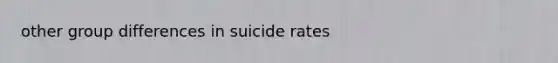 other group differences in suicide rates