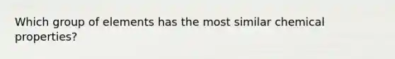 Which group of elements has the most similar chemical properties?
