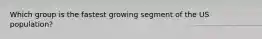 Which group is the fastest growing segment of the US population?