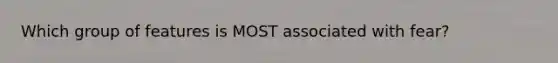Which group of features is MOST associated with fear?