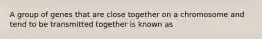 A group of genes that are close together on a chromosome and tend to be transmitted together is known as