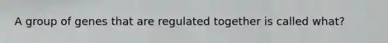 A group of genes that are regulated together is called what?