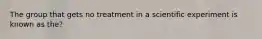 The group that gets no treatment in a scientific experiment is known as the?