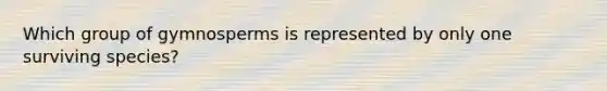Which group of gymnosperms is represented by only one surviving species?