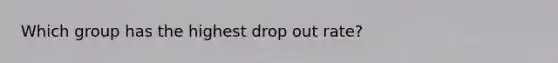 Which group has the highest drop out rate?