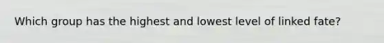 Which group has the highest and lowest level of linked fate?