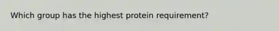 Which group has the highest protein requirement?