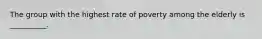 The group with the highest rate of poverty among the elderly is __________.