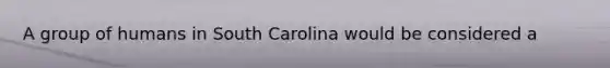 A group of humans in South Carolina would be considered a