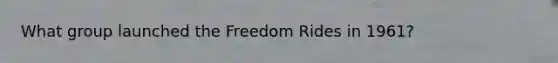 What group launched the Freedom Rides in 1961?