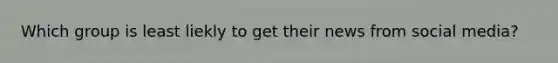 Which group is least liekly to get their news from social media?
