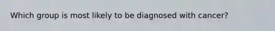 Which group is most likely to be diagnosed with cancer?