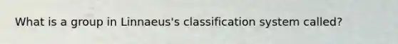 What is a group in Linnaeus's classification system called?