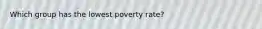 Which group has the lowest poverty rate?