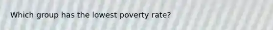 Which group has the lowest poverty rate?