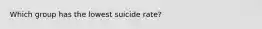 Which group has the lowest suicide rate?