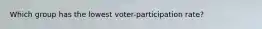 Which group has the lowest voter-participation rate?