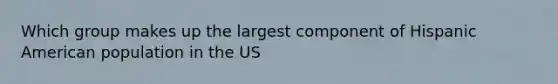 Which group makes up the largest component of Hispanic American population in the US