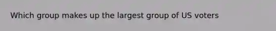 Which group makes up the largest group of US voters