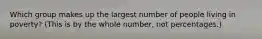 Which group makes up the largest number of people living in poverty? (This is by the whole number, not percentages.)