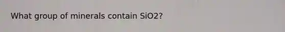 What group of minerals contain SiO2?